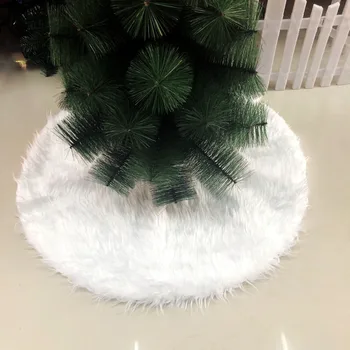 Naujųjų Metų Dekoro Medžio Sijonai Baltas Pliušinis Kalėdų Eglutė Sijonas Kailio Kilimas Linksmų Kalėdų Dekoracijos Namų 78cm/90cm/122cm