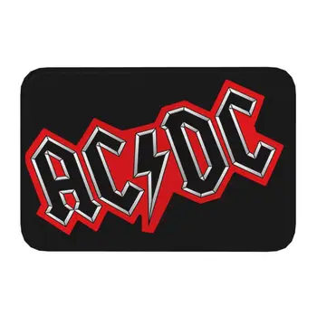 Custom AC DC Logotipas Słomianka Anti-Slip Įėjimas, Vonia, Virtuvė, Durys, Grindų Kilimėlis trijulės Muzika Garažo Kilimas Kilimas Footpad