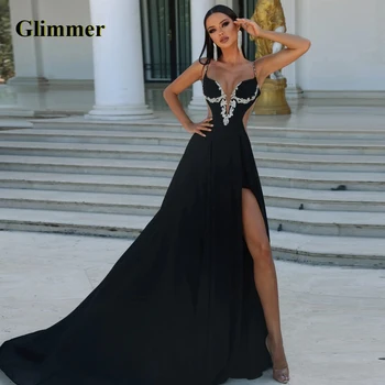 Glimmer Elegantiškas Vakarinę Suknelę Gilia V-Kaklo Oficialų Prom Chalatai Nuleisti Laivybos Vestidos De Fiesta Abendkleider Skraiste Kamuolys Ruožas